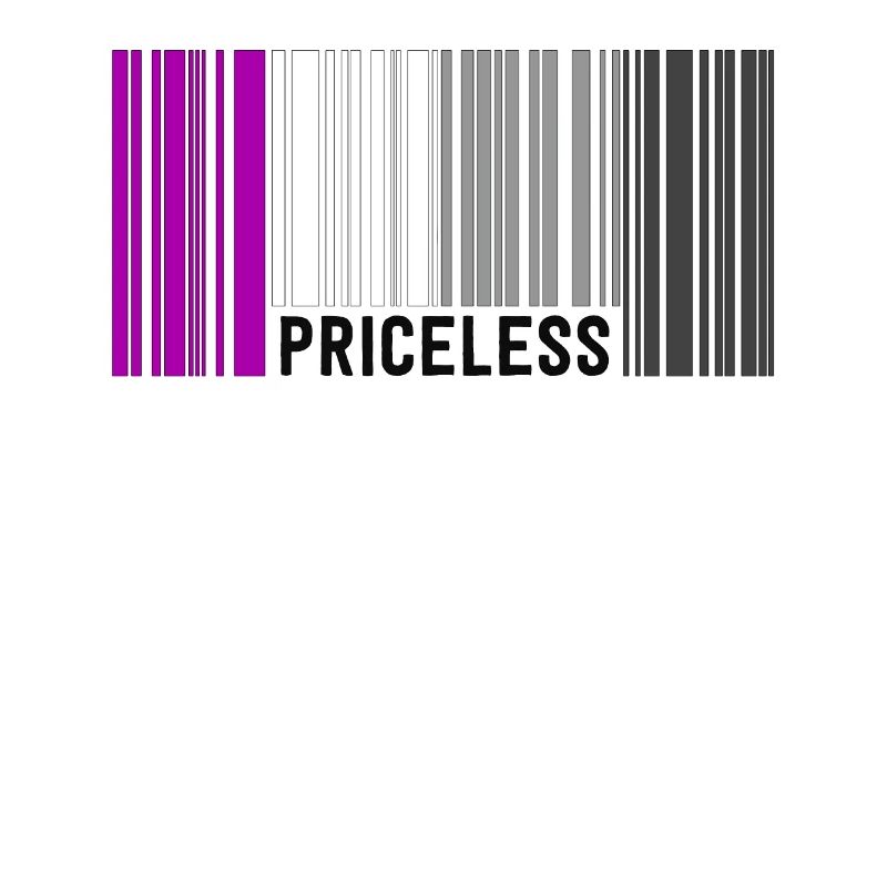 Priceless Asexual Pride Barcode Subtle Ace Flag