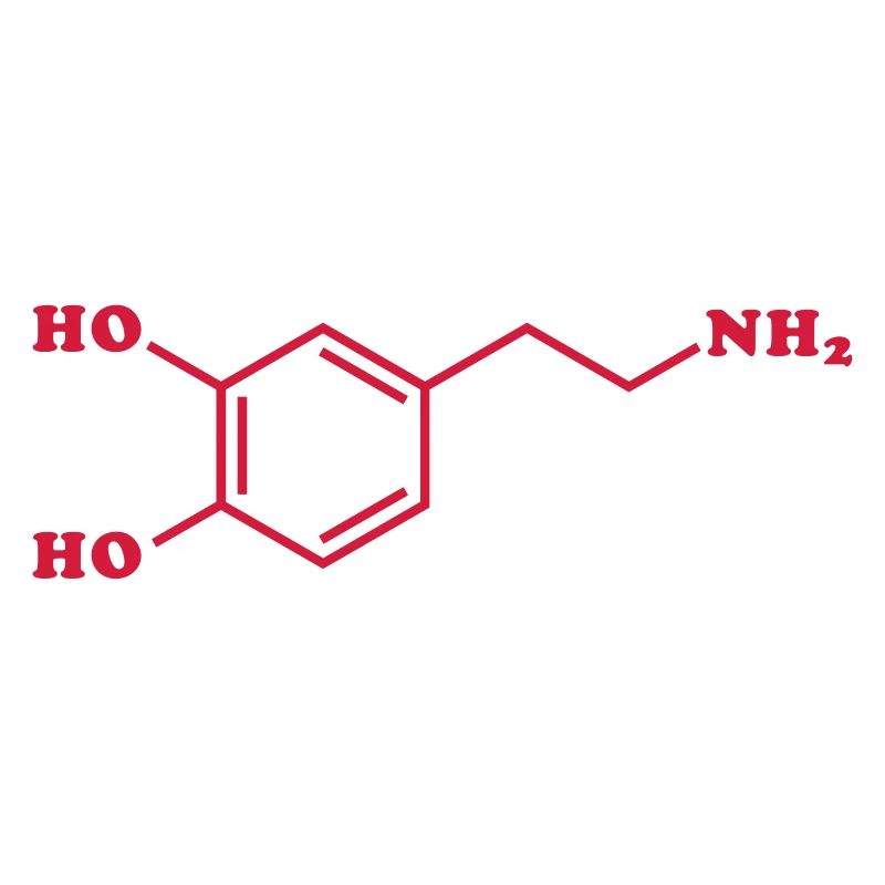 Formule chimique moléculaire de dopamine