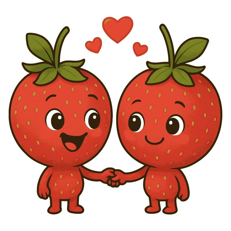 Erdbeeren mit Herzen