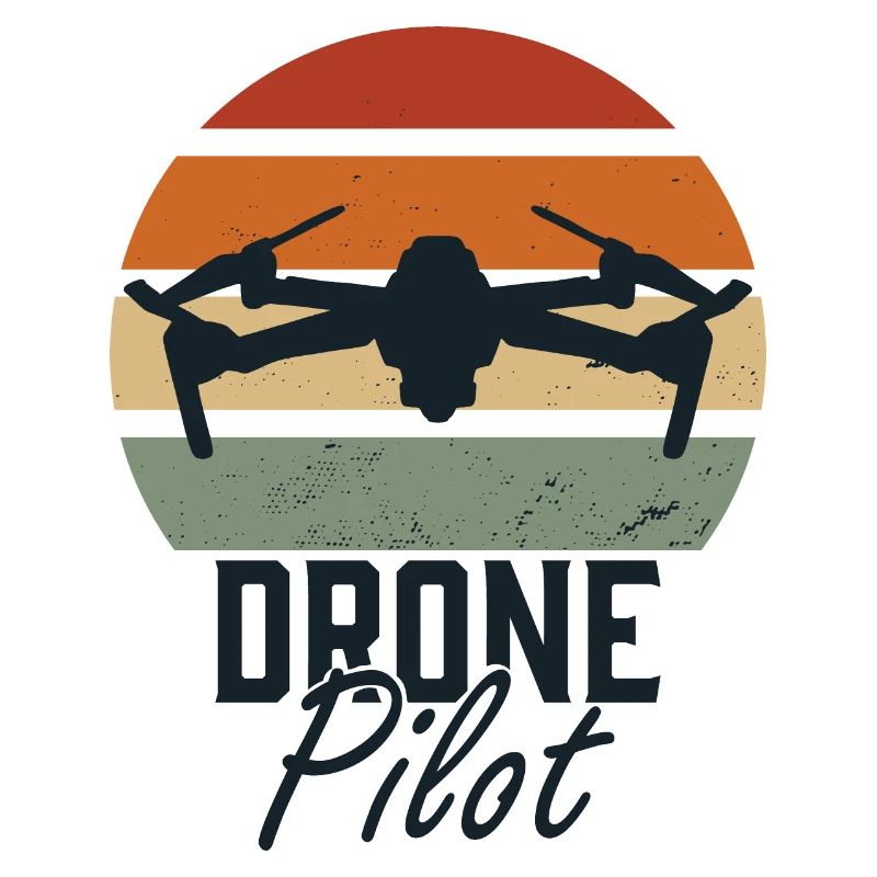 Drone Pilot Race Copter Multicopter Flying Retro