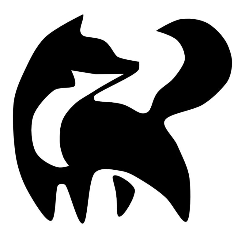 Fuchs Schwarz Weiß Logo