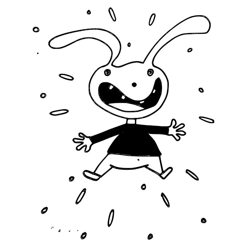 CRAZY RABBIT. Bunny Crazy.