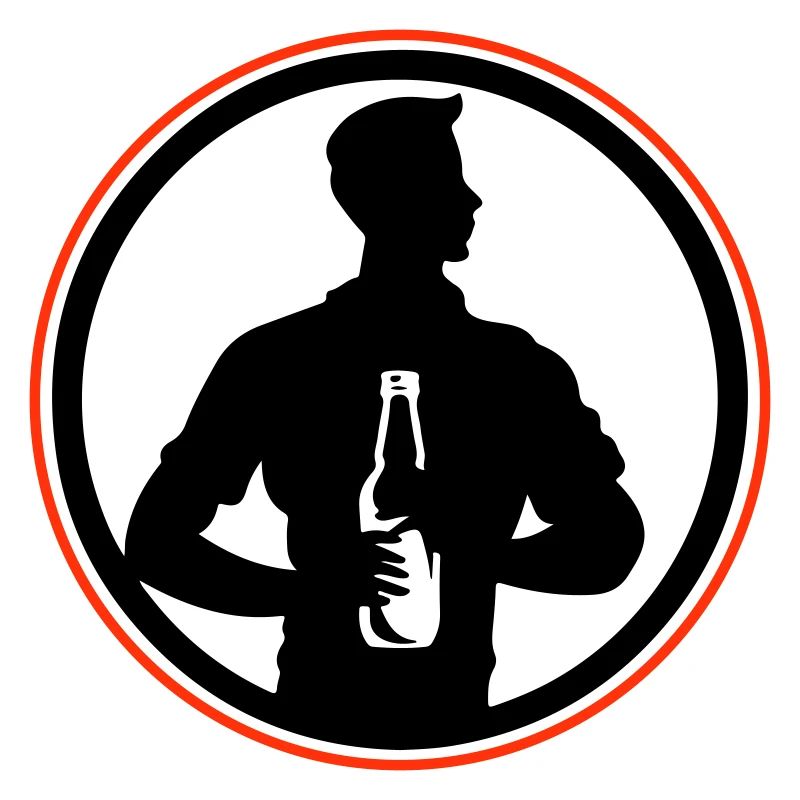 Flasche Bier Trinken Silhouette
