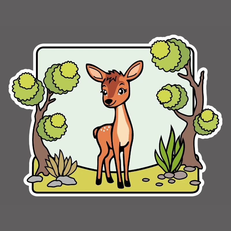 So ein niedliches Reh! Oder ist das ein Hirsch?