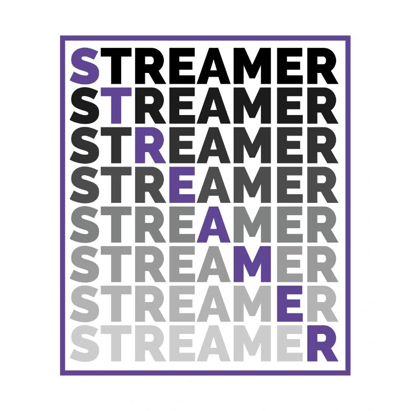 Cool streamer & gamer design with frame