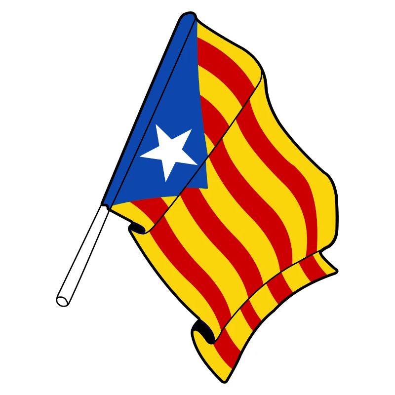 Drapeau catalan bandera estelada, Estelada blava