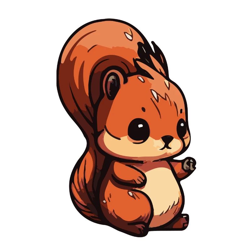 Eichhoernchen Squrirrel Comic Cute Kawaii 6