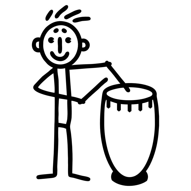 Le batteur joue congas Djembe