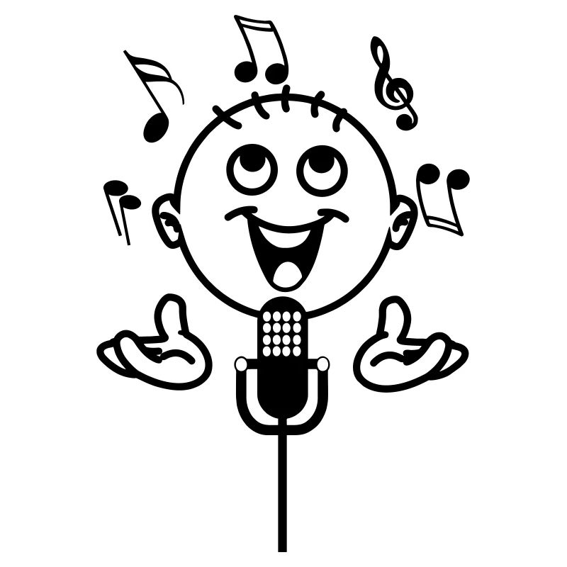 Chanteur avec micro