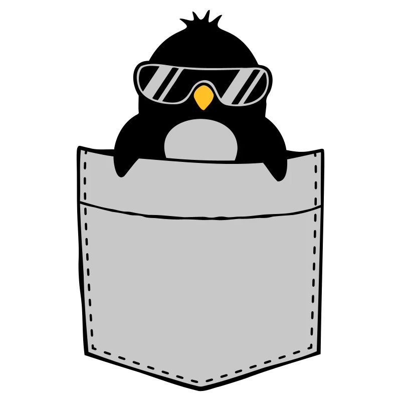 Pinguin Hemd Brusttasche