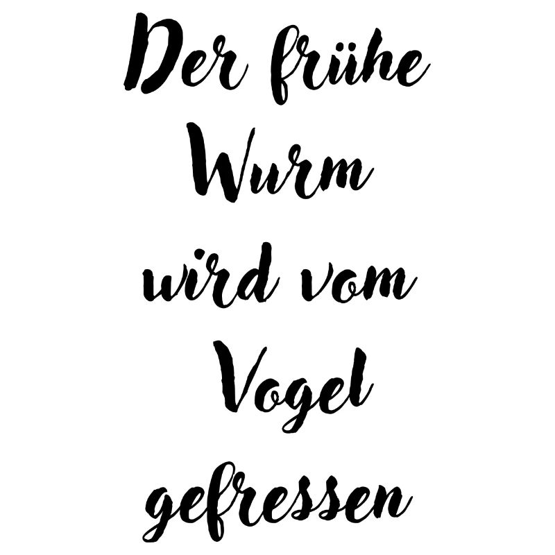 Der frühe Wurm wird vom Vogel gefressen
