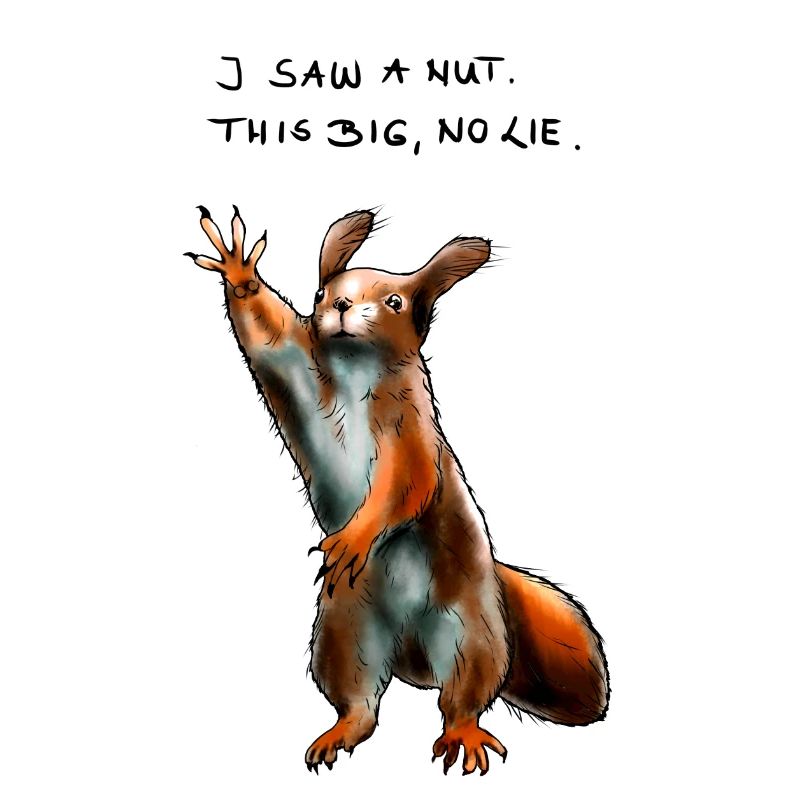 Lustiges Hochstapler Eichhörnchen