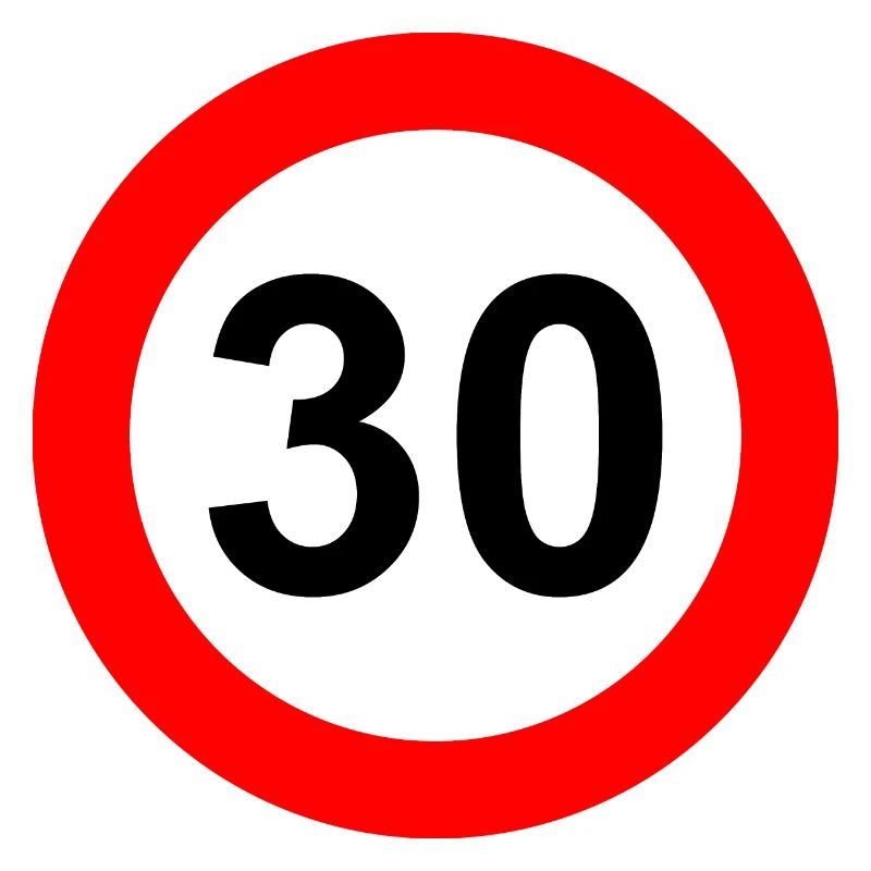 Panneau routier limite de vitesse 30