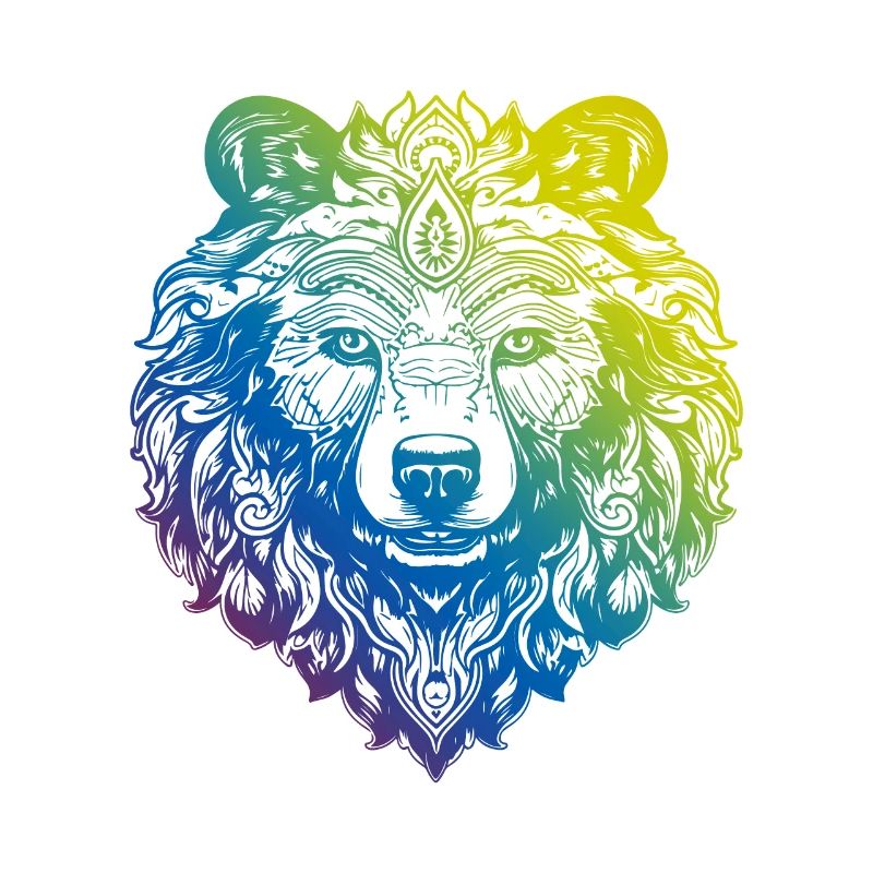 Bär Grizzly Mandala Boho