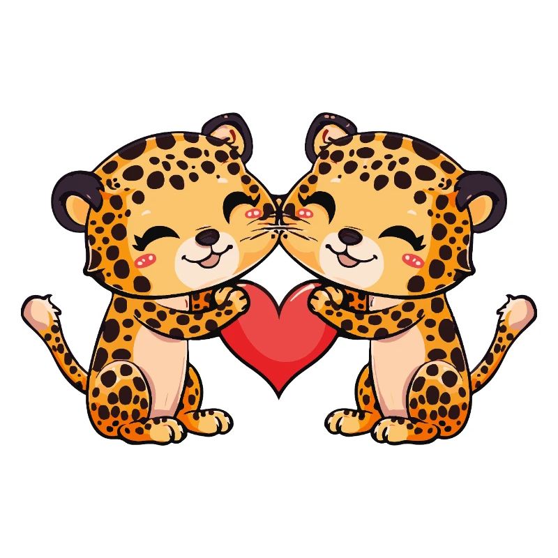 Leopard Paar Valentinstag