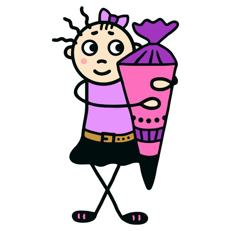 Mädchen mit Schultüte - Einschulung