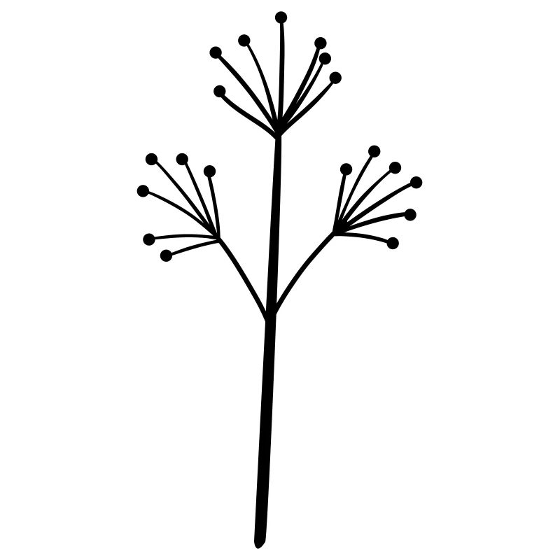 Fleur botanique abstraite, élément