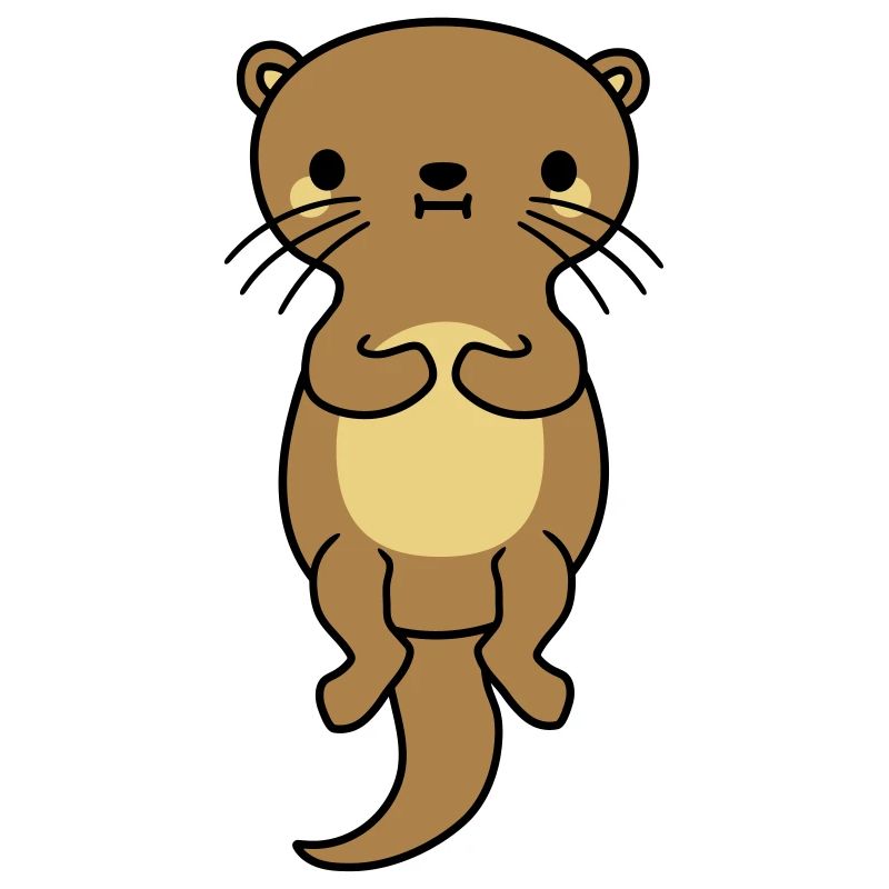 nice floating otter