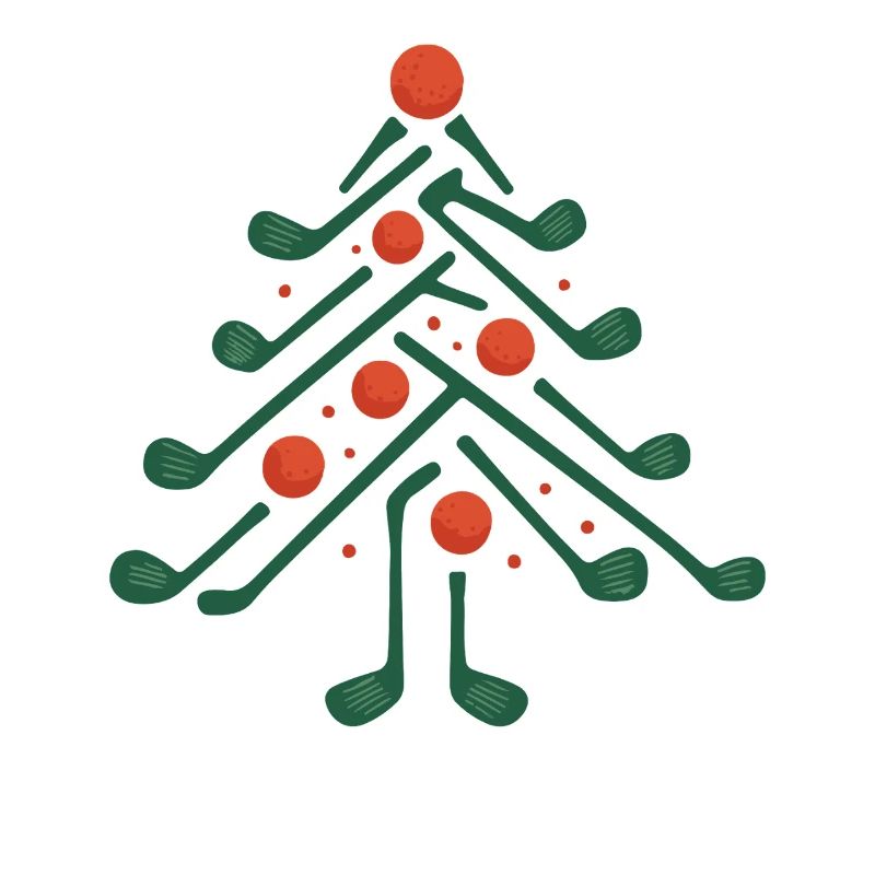 Arbre de golf de Noël Golf Vacances Plaisir