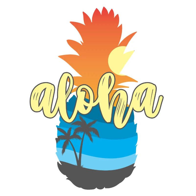 Aloha Sunset Pineapple – Hawaii Beach Vibes