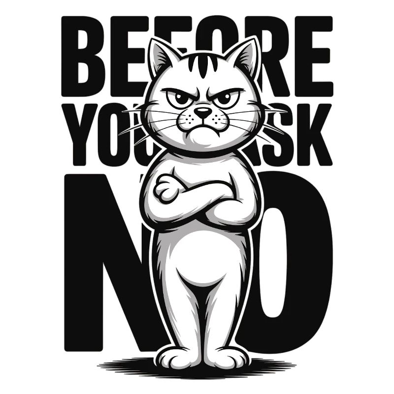 Grumpy Katze No Statement Humor Katzen
