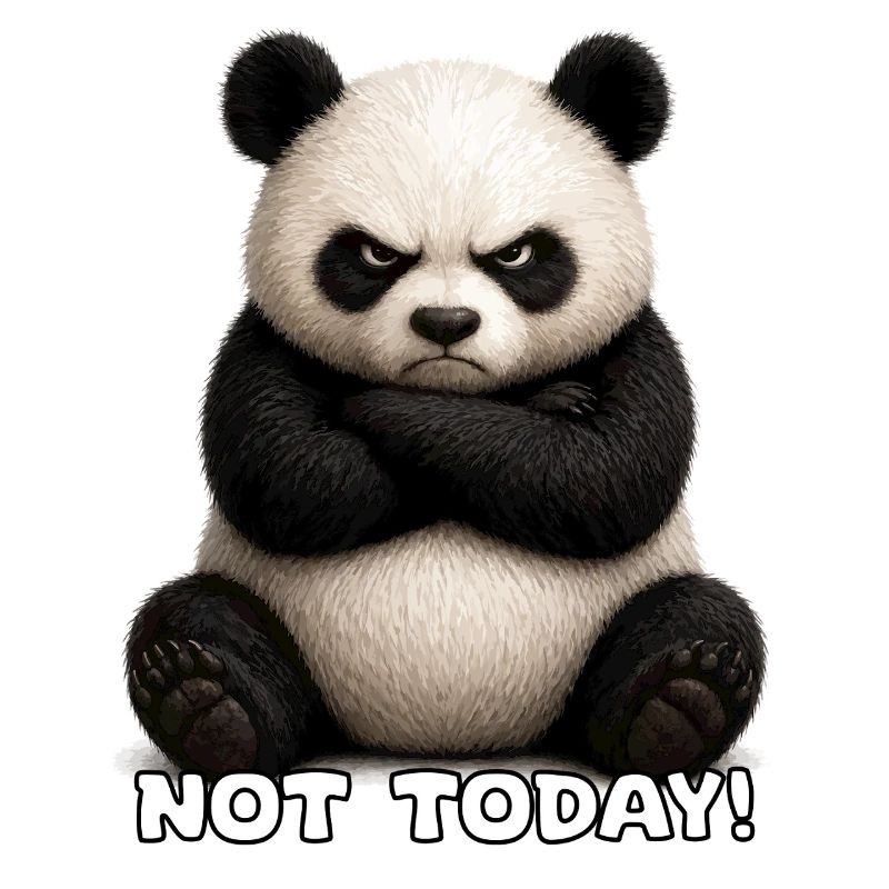 Panda Not Today Meme