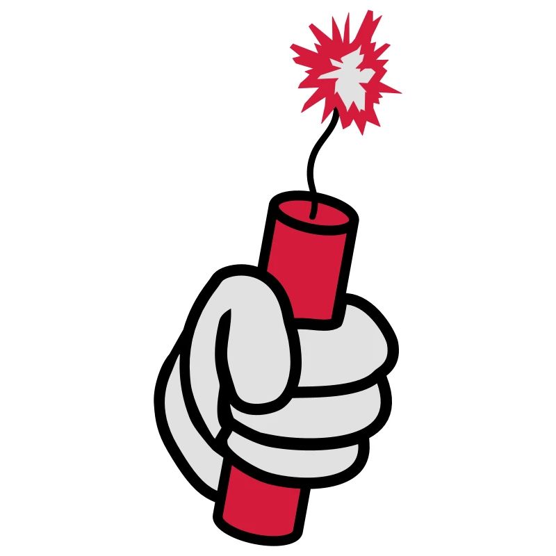hand held tnt dynamite explode ex