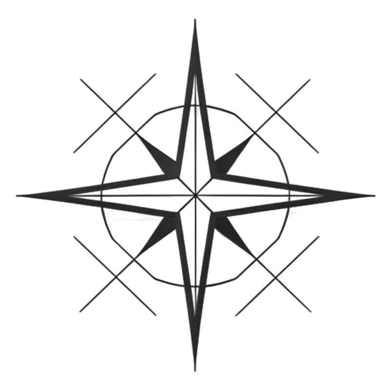 Abstract Geometric Logo _ Star & Compass #2