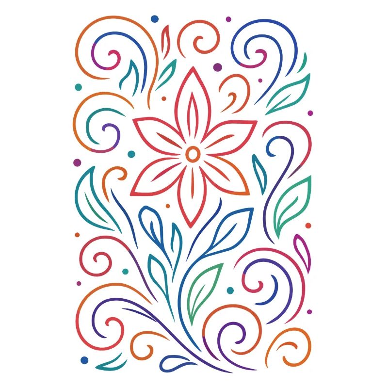 Vibrant floral patterns for creative clothing