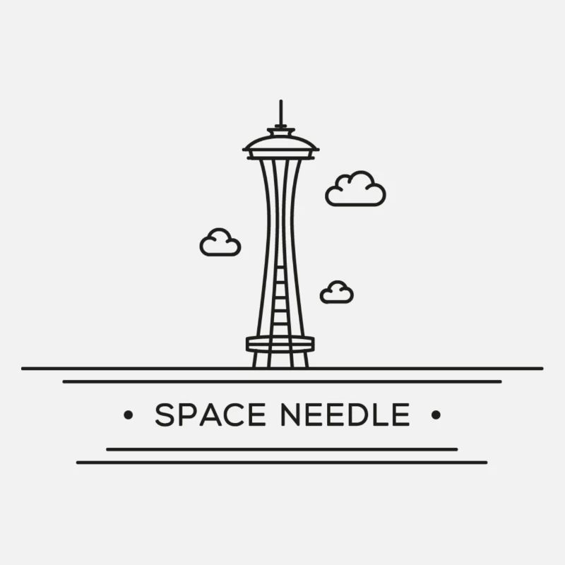 Space Needle | Schwarz | Geschenkidee