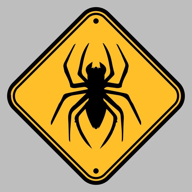 shield warning caution hazard caution zone spider