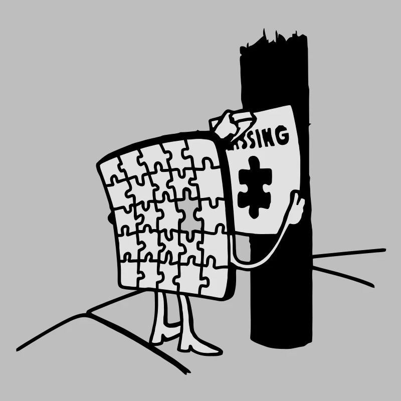 Puzzle manquant, manquant un morceau de lui-même