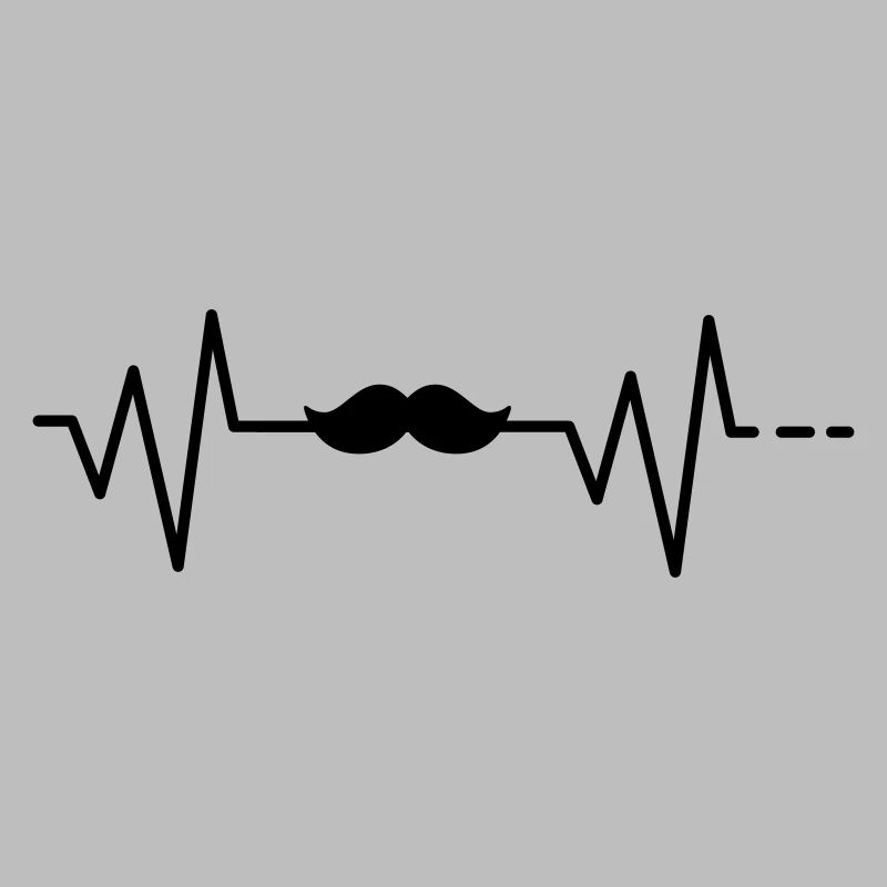 Herzschlag Moustache Schnurrbart Bart Schnauzer