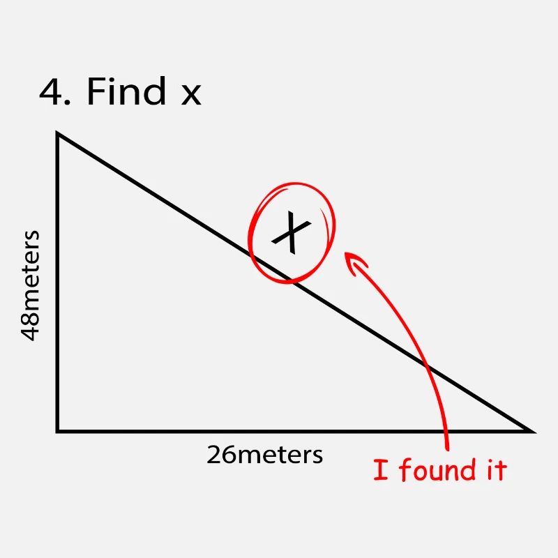 Find X I found It Funny Math Design