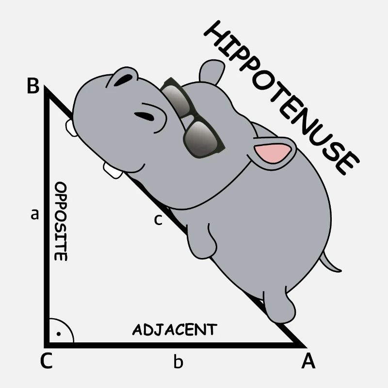 Hippotenuse | Nilpferd, Mathematik, Hypotenuse