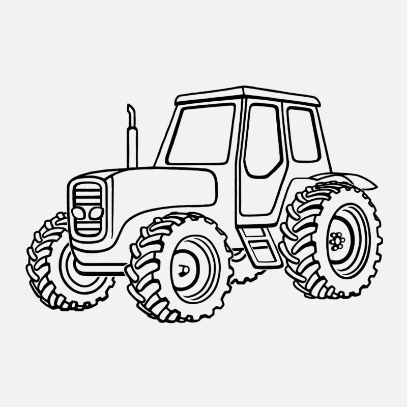 Traktor, schwarz