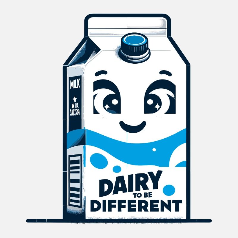 Milchkarton Gesicht – Anders Sein