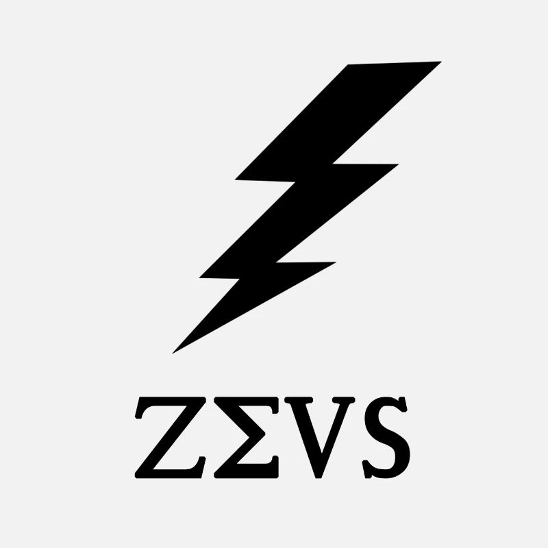 Zeus Design mit Blitz Geschenkidee schwarz