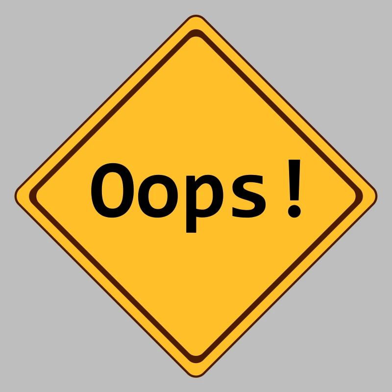 error, oops!, anpassbar