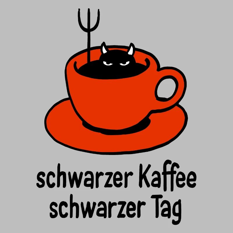 Coffee devil red. black coffee – black day