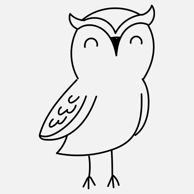 Süßes Waldtier, Eule, Silhouette, Wildvogel