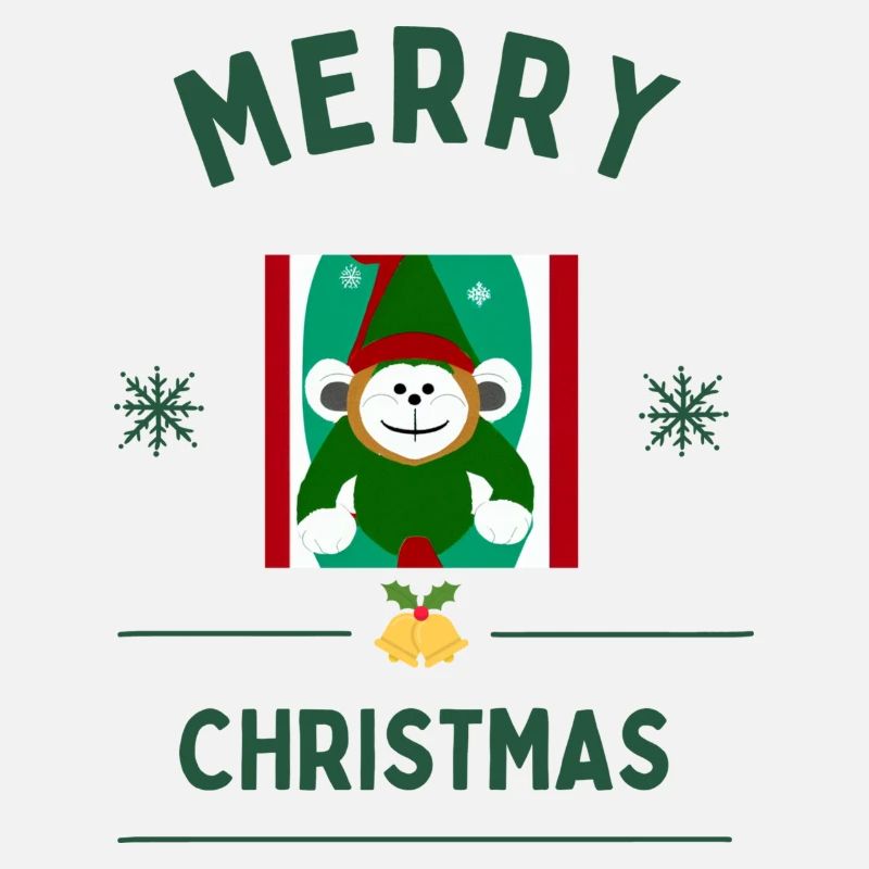 Joyeux Noël avec un singe effronté