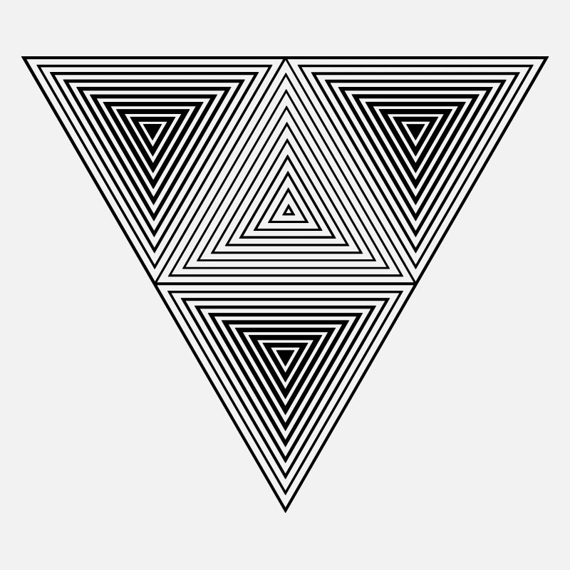 Optical illusion (Hipster Dreick) B&w Art