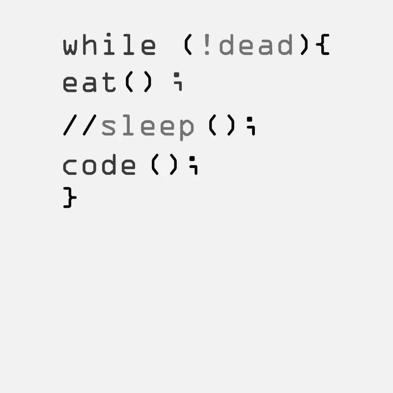 While Not Dead Eat Programmeur de code Sleep Hacker