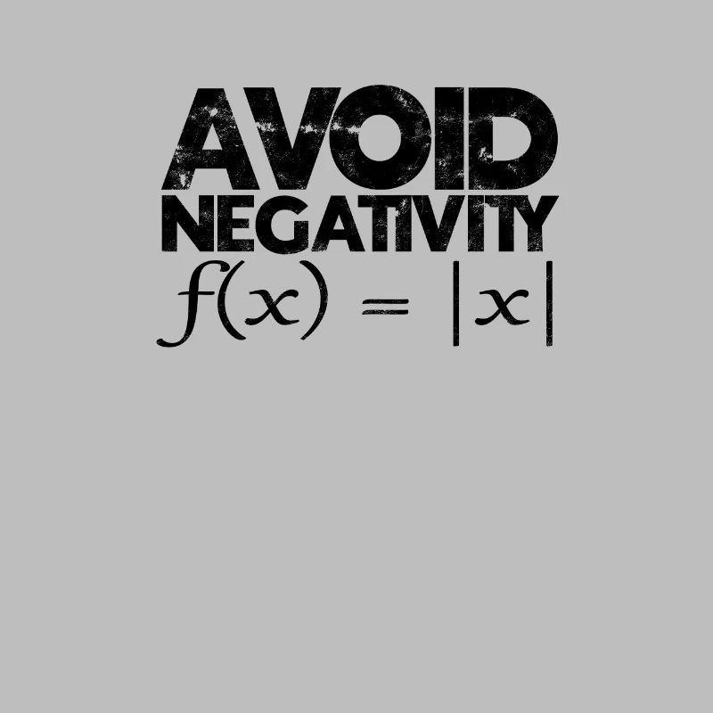 Avoid negativity - math equations