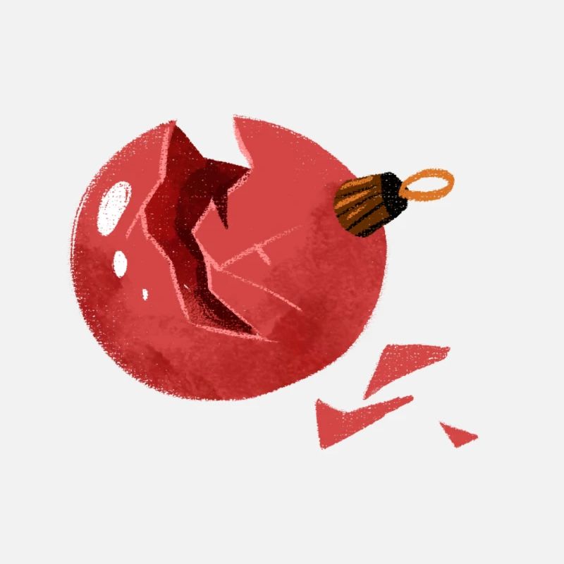 Weihnachtskugel Missgeschick