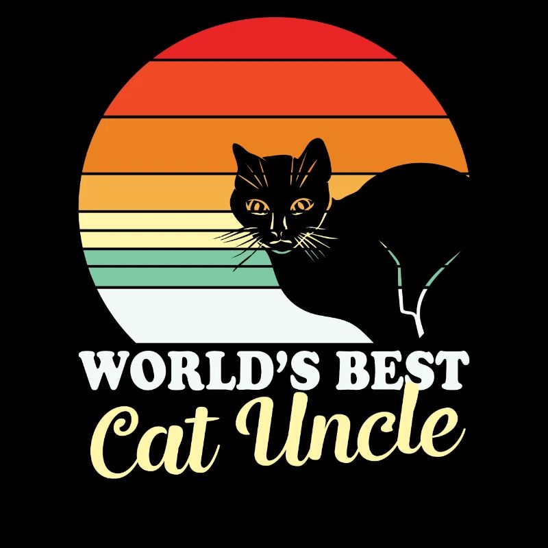 Conception de chats rétro "Le meilleur oncle de chat du monde"