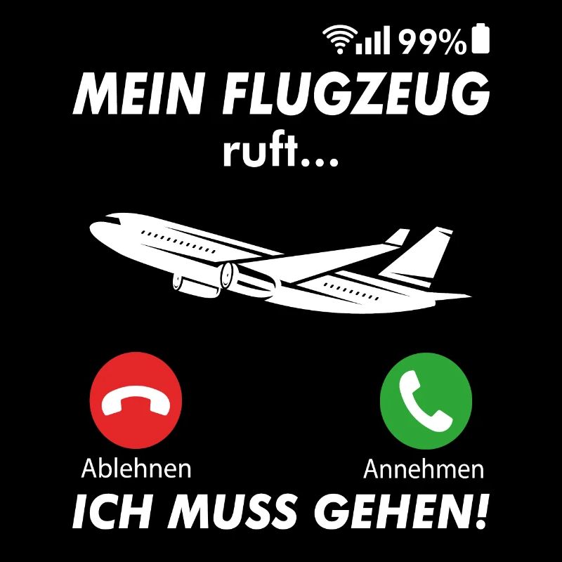 Flugzeug Flieger Pilot anrufen Spruch