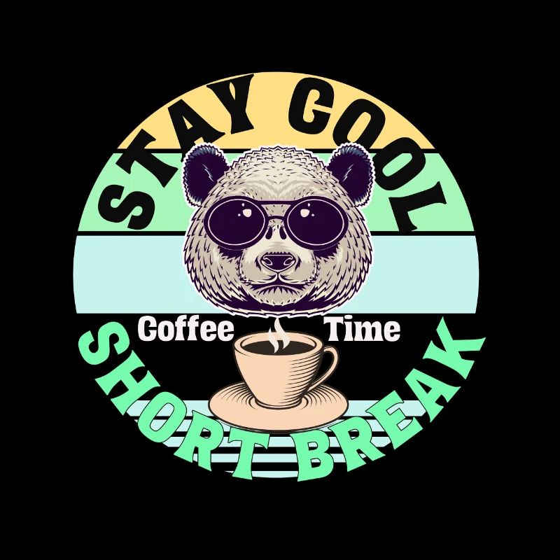 Kaffee Panda Coffee Break Time Kaffee Pause