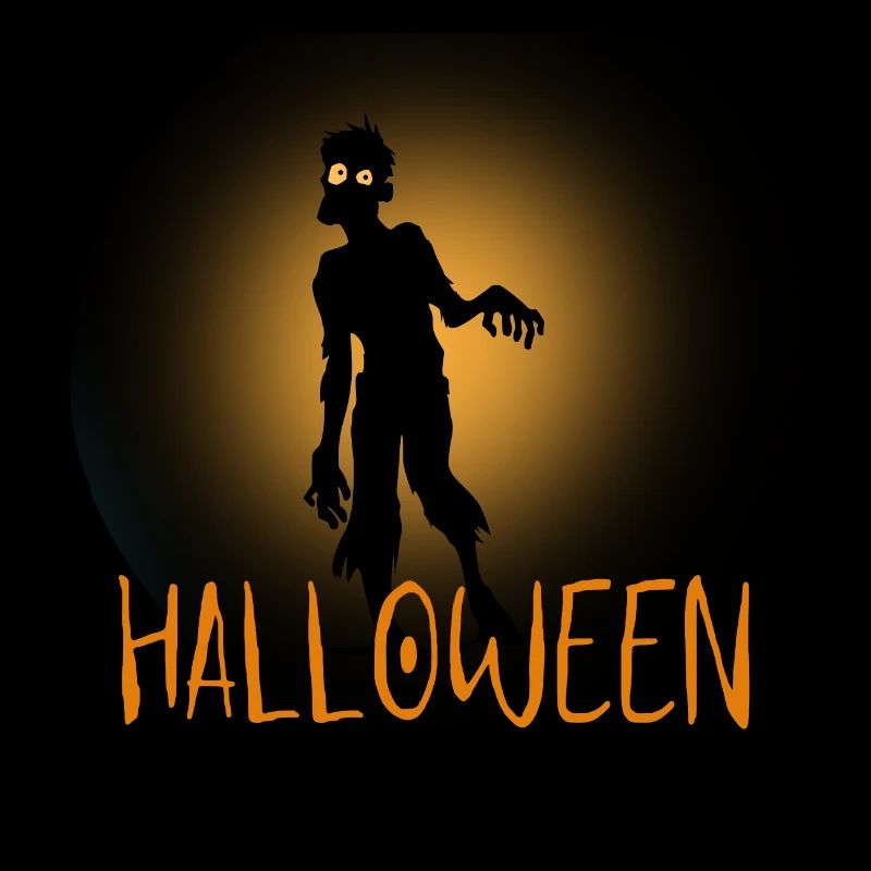 Halloween Creepy Cemetery Moon Witch Vampire